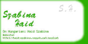 szabina haid business card